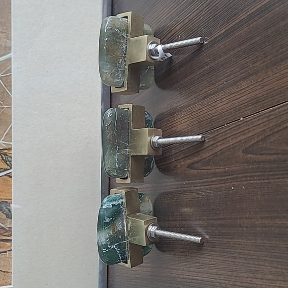 STONE DRAWER PULL KNOBS SET OF 3 - Picture 2 of 7